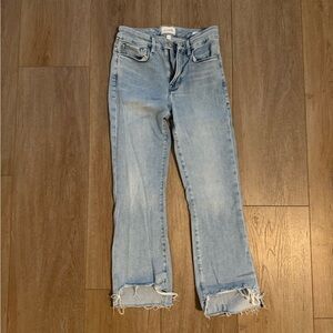 Frame Denim Light Blue Cropped Jeans